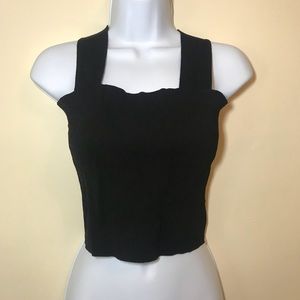 Crossed Back Crop Top
